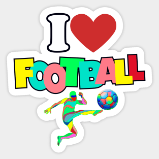 I Love Football Sticker